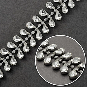 Silver Crystal Mesh Wrap Roll Rhinestone Crystal Ribbon Blanket Lace Trim Wedding Decoration