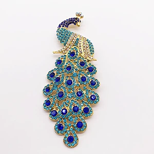 China wholesale large teardrop rhinestone women brooch  for wedding invitations