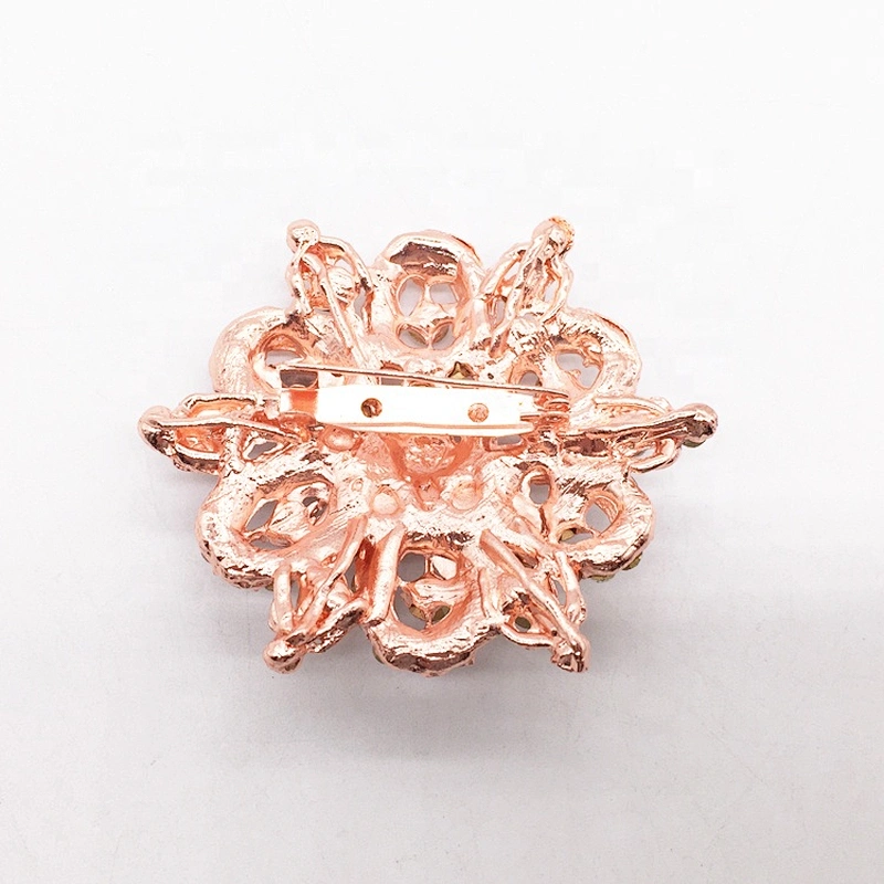 rose gold rhinestone womens set alloy metal strass jewelry brooch pin