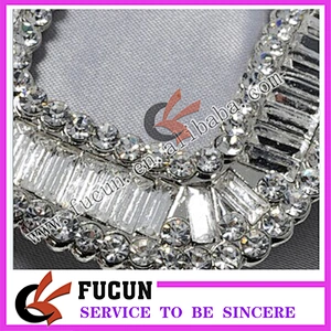 Wholesale Ladies Flat Shoe Decorative Rhinestone Classic Metal Shoe Buckles