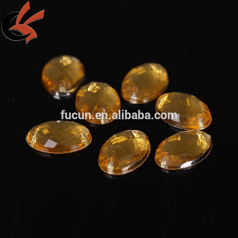 18*25mm Flatback Sew on 2 Hole Oval Acrylic Rhinestone