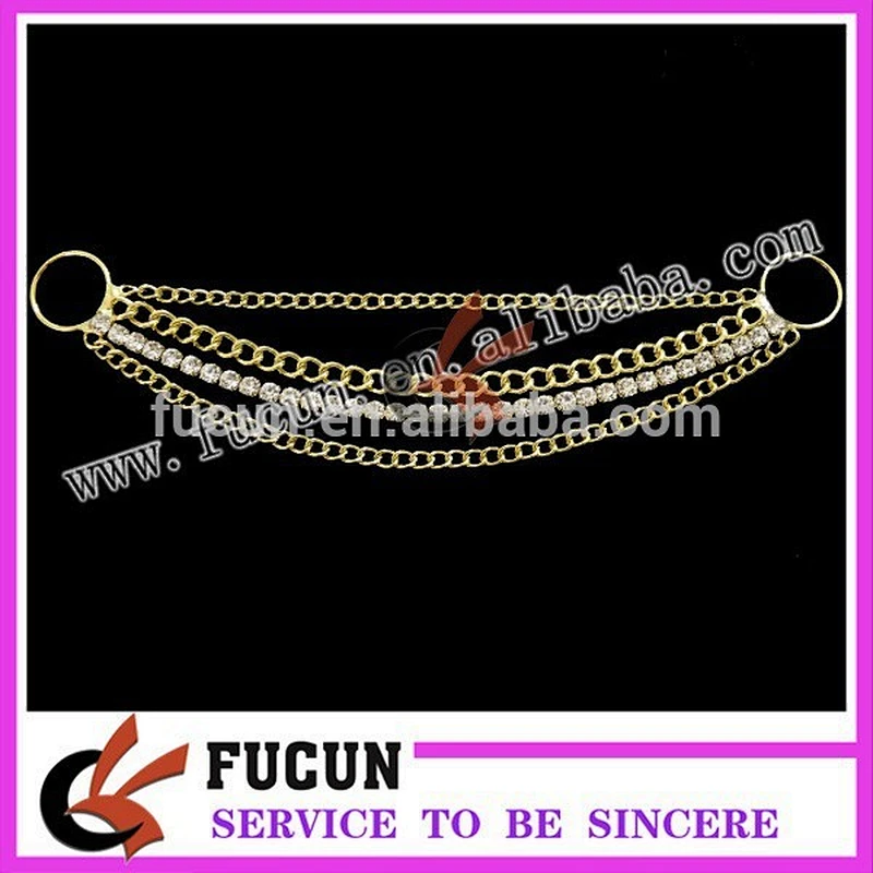 Hot sale gold plated wholesale diamond/rhinestone bikini connectors