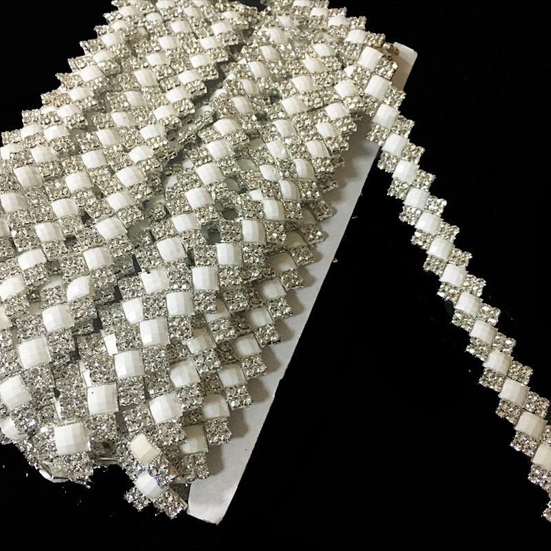 Best selling Bridal dress decorative rhinestone chain trim manufacturer sale