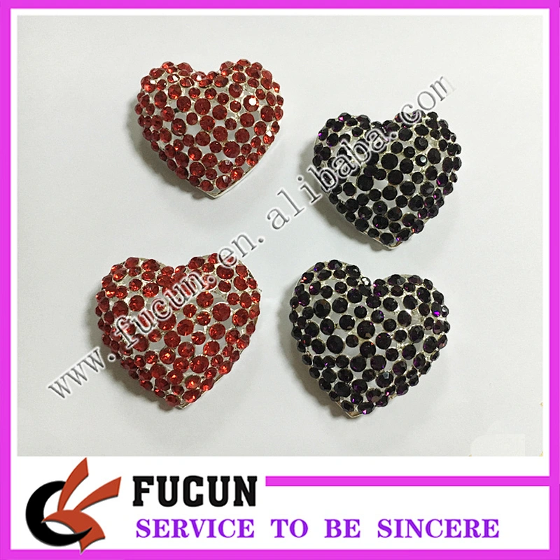 Manufacturer Wholesale Alloy Bulk wedding bridal rhinestone heart shape brooch