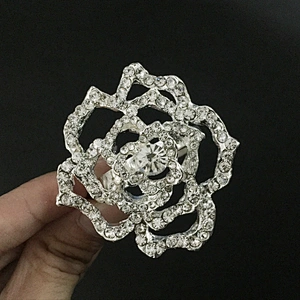 Custom Made Creative Rhinestone Napkin Rose Serviette Holder