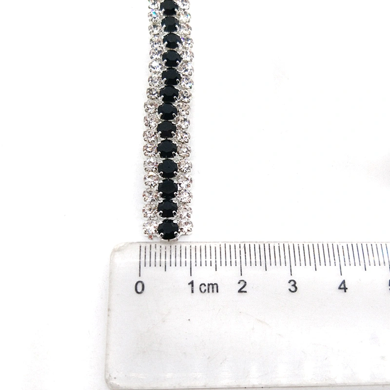 black rhinestone mix crystal cup chain rhinestone trim