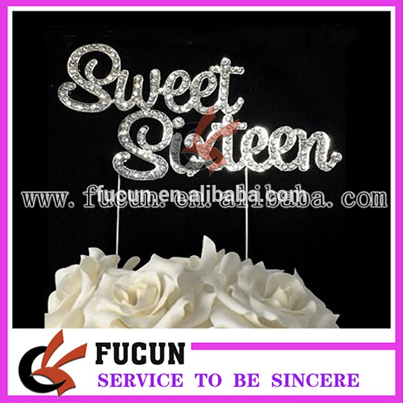Letter A to Z bling letter crystal wedding cake toppers