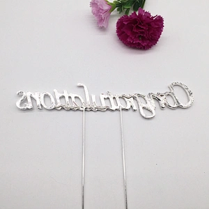 best sellers products party decor rhinestone warm congratulation cake topper for celebration