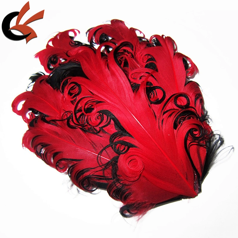 fashion baby kids wholesale RED curly nagorie goose feather pads