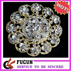 fashion artificial flowers crystal brooches decoration for diamond wedding
