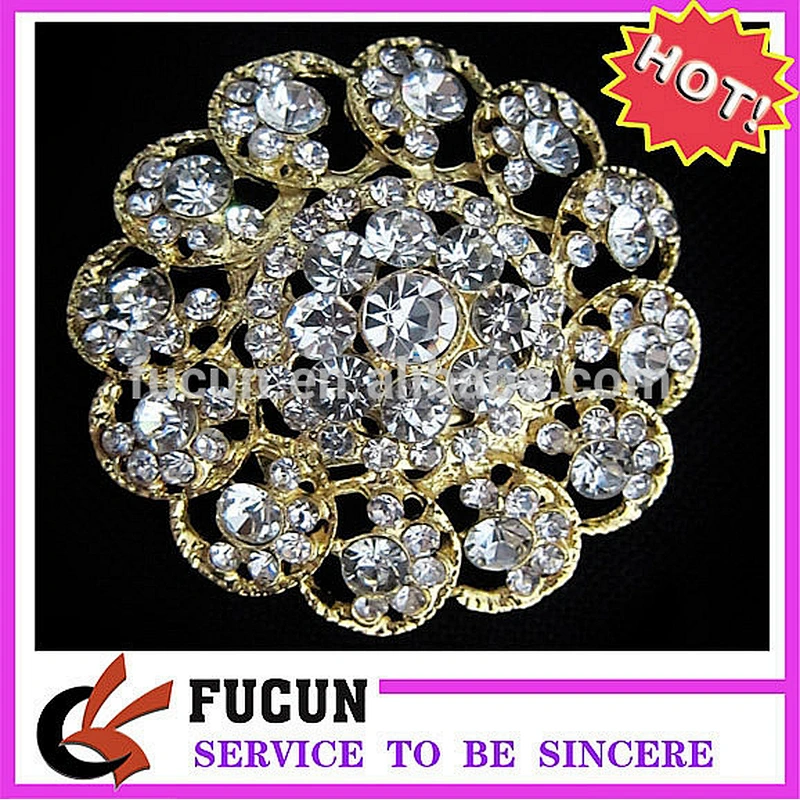 fashion artificial flowers crystal brooches decoration for diamond wedding
