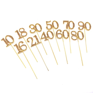 0-100 Rhinestone GOLD Table Number for Wedding, Birthday, or any Special Events