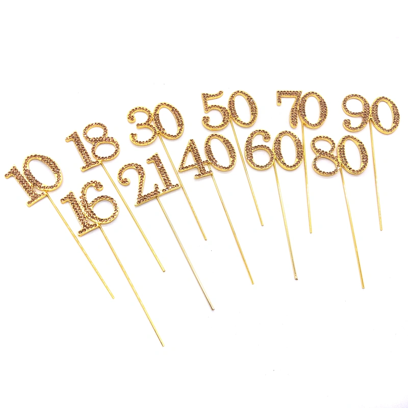 0-100 Rhinestone GOLD Table Number for Wedding, Birthday, or any Special Events