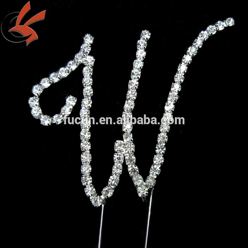 Diamond Crystal Rhinestone Bling Cake Topper