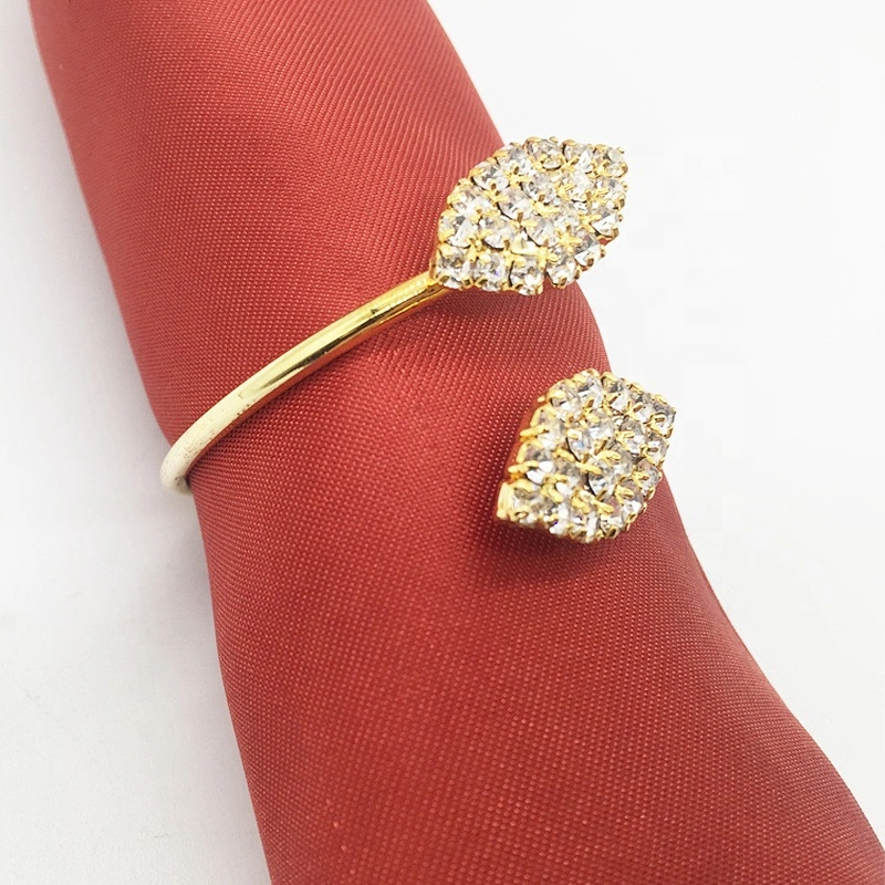 Stocked Crystal Feature Cheap Simple Style Napkin Rings for Wedding