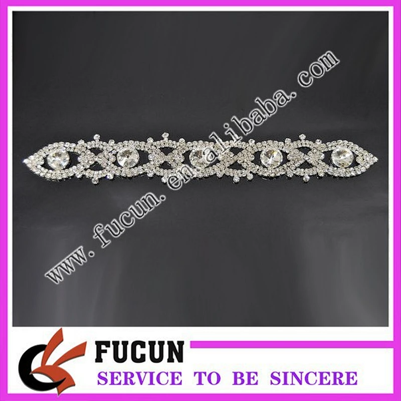 Crystal Rhinestone Chain Applique Trim Bridal Dress Sewing Crafts