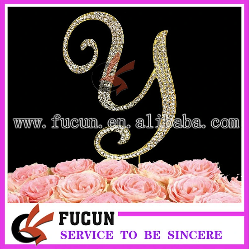 Gold Or Silver Frozen Wedding Favors Rhinestone Cake Toppers For Cake Decoration