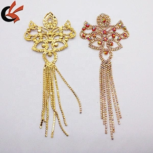 2019 New arrival Custom Sew On AB Clear Rhinestone Applique for Dance Dress Decoration