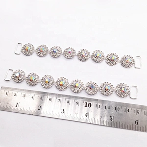 Factory custom alloy fashion creating jewelry rhinestone bikini connector