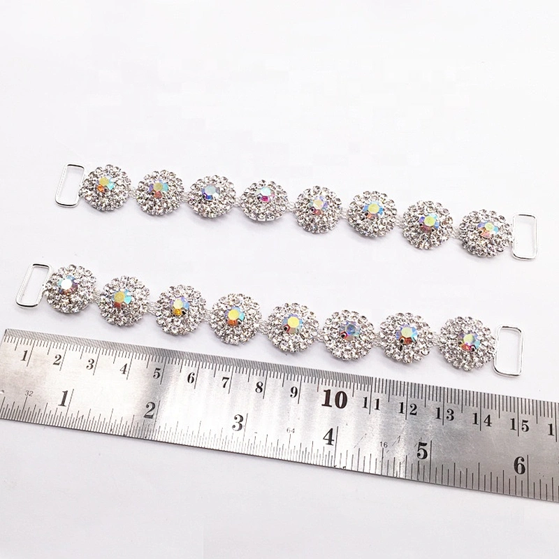 Factory custom alloy fashion creating jewelry rhinestone bikini connector