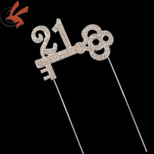 Bling Bling 21 key diamante crystal rhinestone cake topper