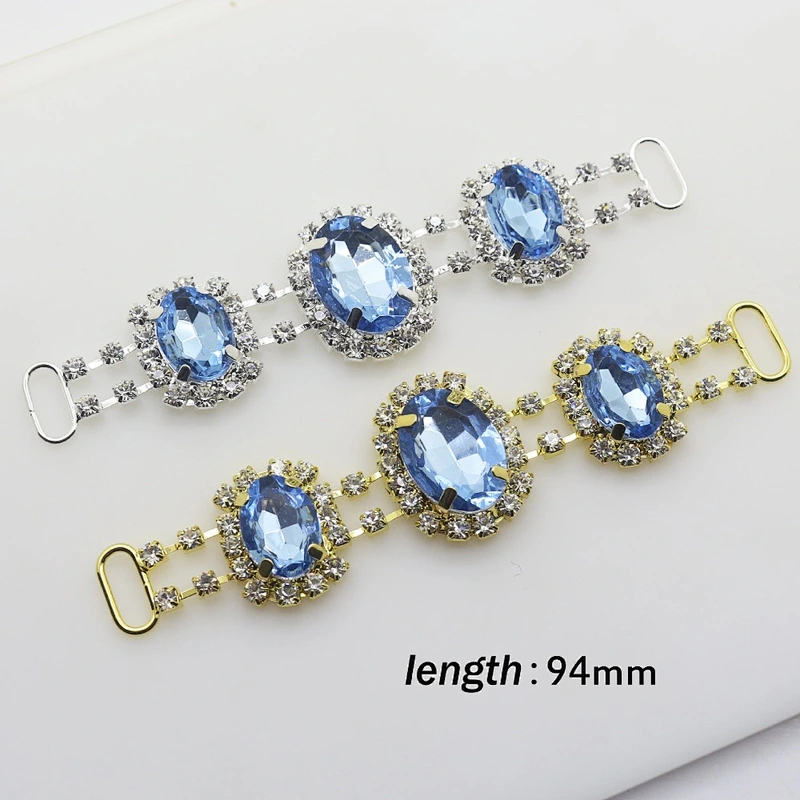 sparkle Charm Metal Chain Crystal gem bikini connectors Buckles