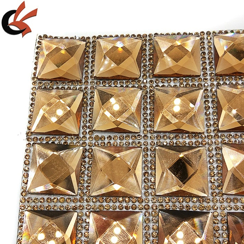 2019 Wholesale hotfix glue rhinestone mesh sheet