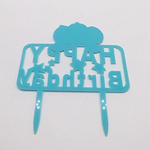 Custom Cake Accessory Cupcake Toppers Acrylic Cake Picks Birthday Decoration