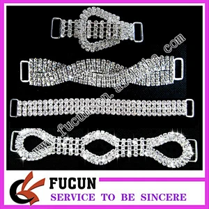 CLASSIC SS16 4 mm 3 ROWS CRYSTAL RHINESTONE CONNECTOR STUNNING ON STAGE