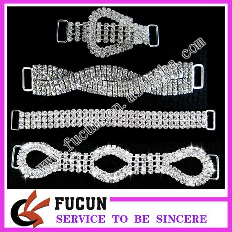 CLASSIC SS16 4 mm 3 ROWS CRYSTAL RHINESTONE CONNECTOR STUNNING ON STAGE