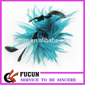 Party Lady Women Handmade Hair Accessory Fascinator Feather Headband Clip Brooch
