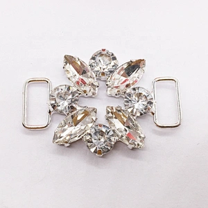 4.5cm Glass Crystal Rhinestone Buckle Swimwear Bikini Connector