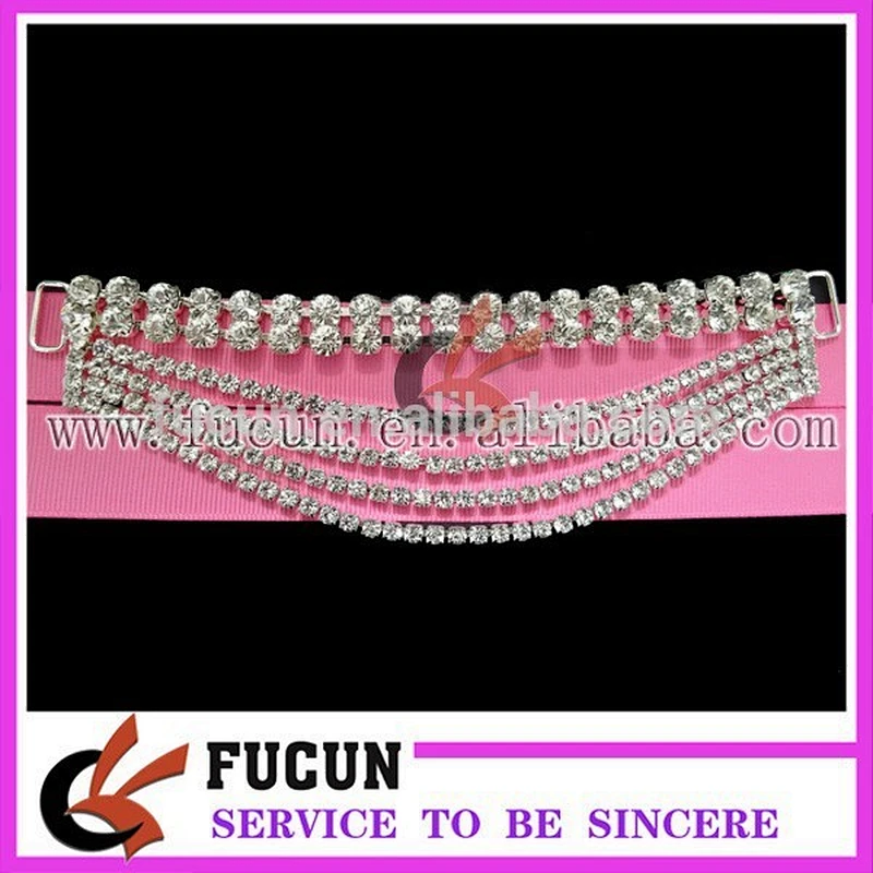 Hot sale gold plated wholesale diamond/rhinestone bikini connectors