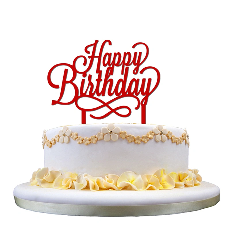 New Hot sale Baking decorating glitter acrylic birthday cake topper