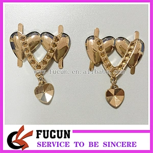 New design bikini shape antique shoe buckles women shoe upper ornament