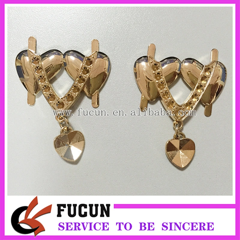 New design bikini shape antique shoe buckles women shoe upper ornament
