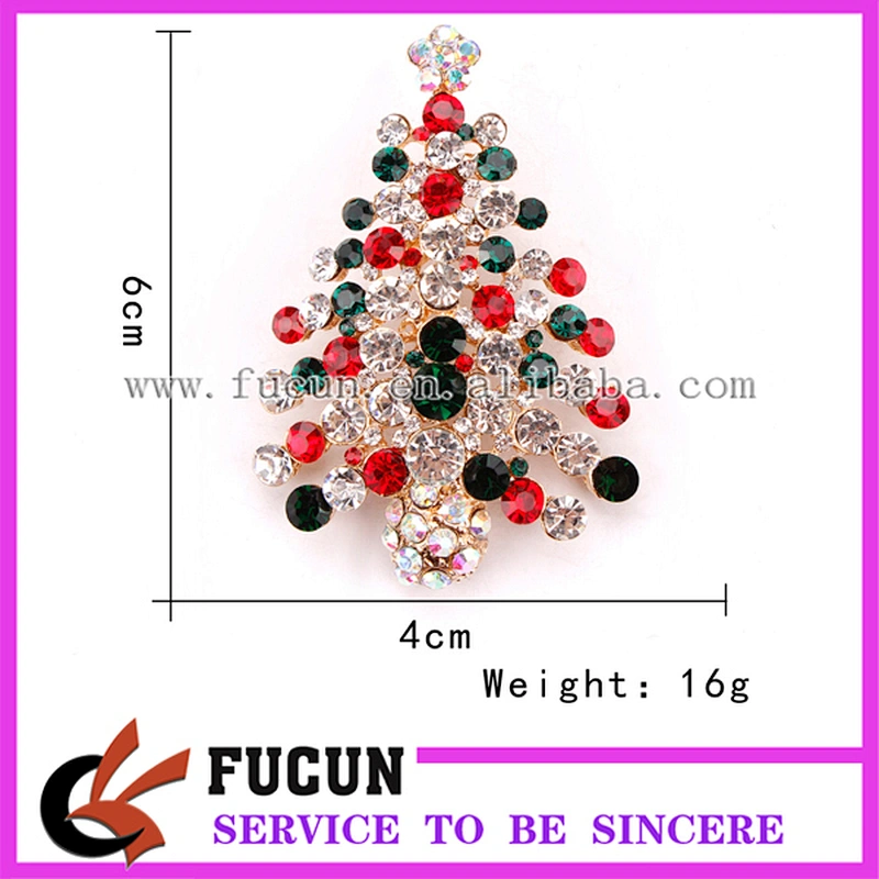 cheap freshing colorful lighting christmas trees brooch pin for decoration