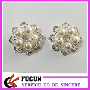 Wholesale Handmade Boutonniere Stick Flower Artificial Pearl Brooch Pins