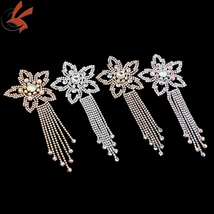 2019 New fashion round sew on rhinestone appliques for sash decoration
