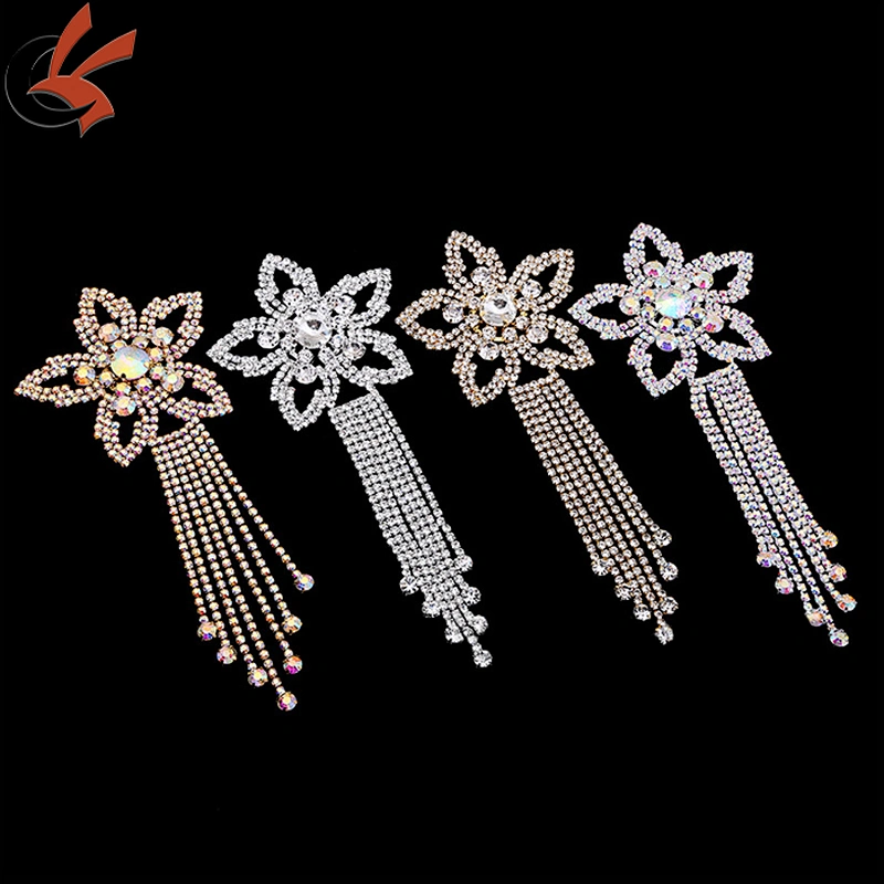 2019 New fashion round sew on rhinestone appliques for sash decoration