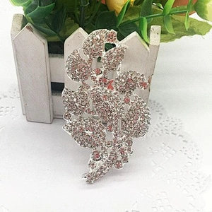 Customized Crystal Rhinestones Wedding Celebration Brooch