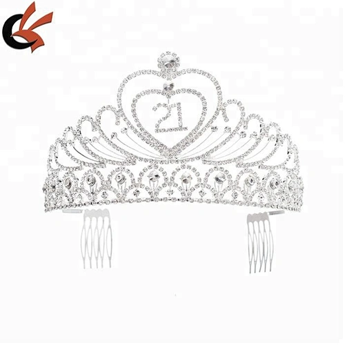 TWENTY-ONE 21 BIRTHDAY PARTY RHINESTONE TIARA CROWN