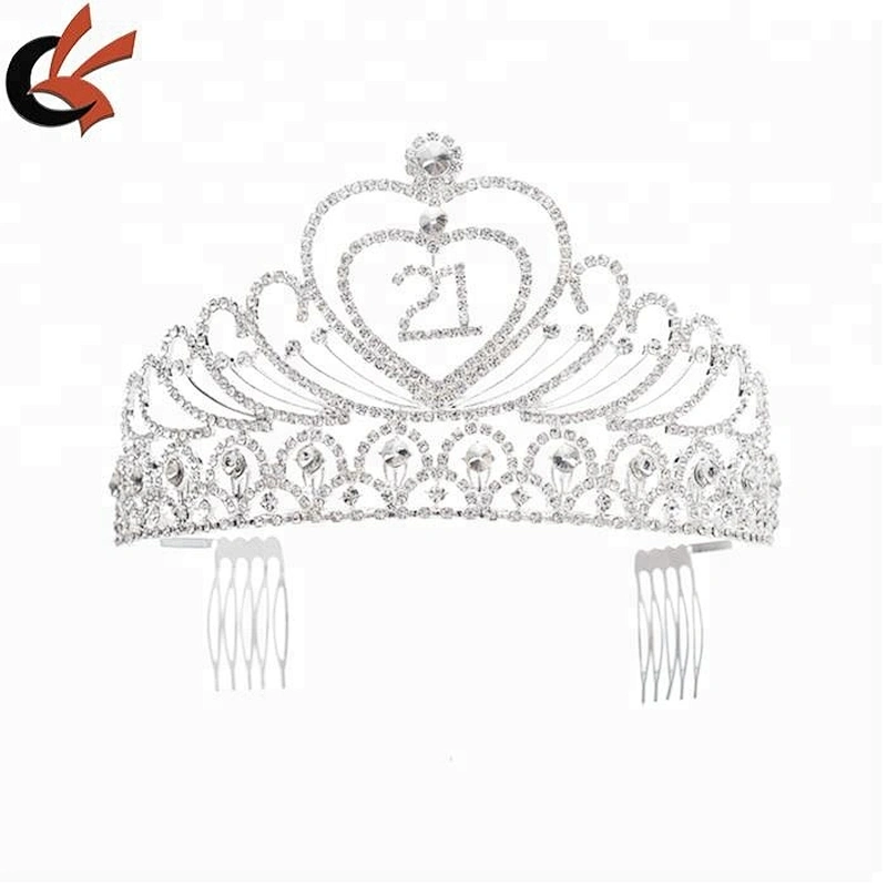TWENTY-ONE 21 BIRTHDAY PARTY RHINESTONE TIARA CROWN