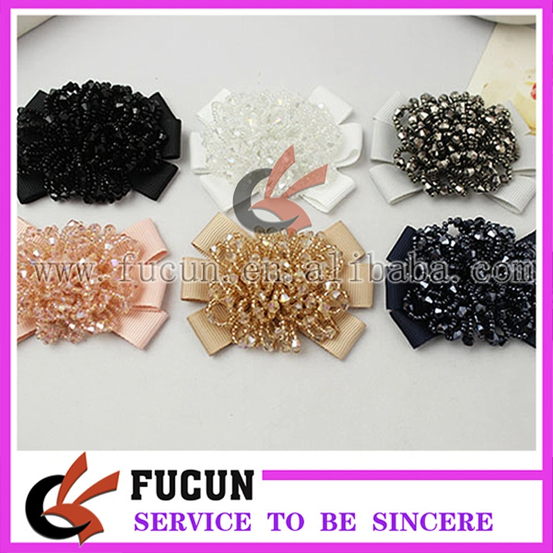 purplish blue glass black fabric removable shoe clip for lady shoe