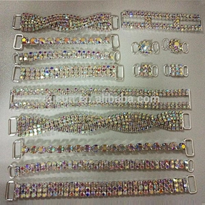 wholesale metal accessories crystal rhinestone bikini connectors