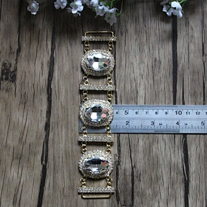 High quality Fashion bikini metal accessories crystal rhinestone bikini connectors