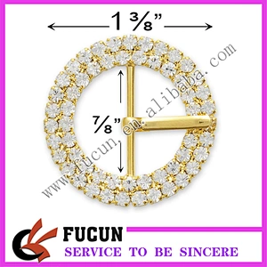 double rows round rhinestone slider buckles for belt decoration