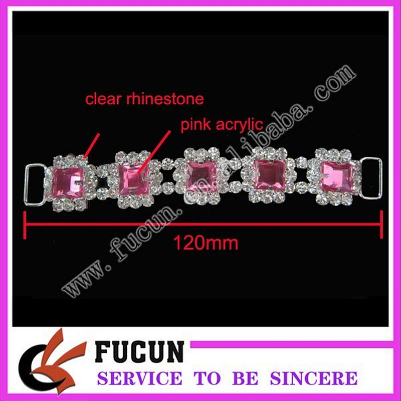 AB Aurora Big Square Rhinestone Chain Connector for Competition Bikini