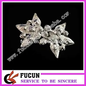 Metal Alloy Pair Rhinestone Buckles For Wedding Decoration Invitation