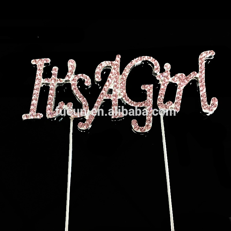 baby shower It's a girl rhinestone cake topper for birthday party